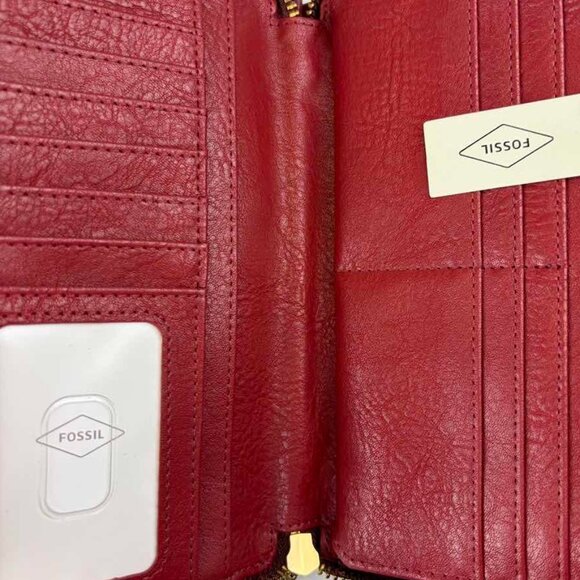 Fossil SL7878G602 Liza Zip Around Wallet in Scarlet - Picture 5 of 8